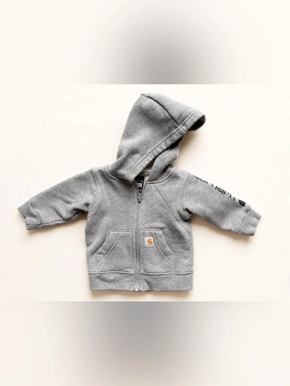 Carhartt Kids Gray Hooded Zip Sweatshirt